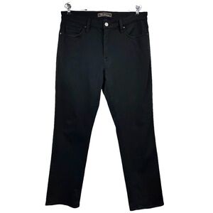 34 Heritage Pants Mens Cool Mid-Rise Tapered Leg Double￼ Black Pants 36X32